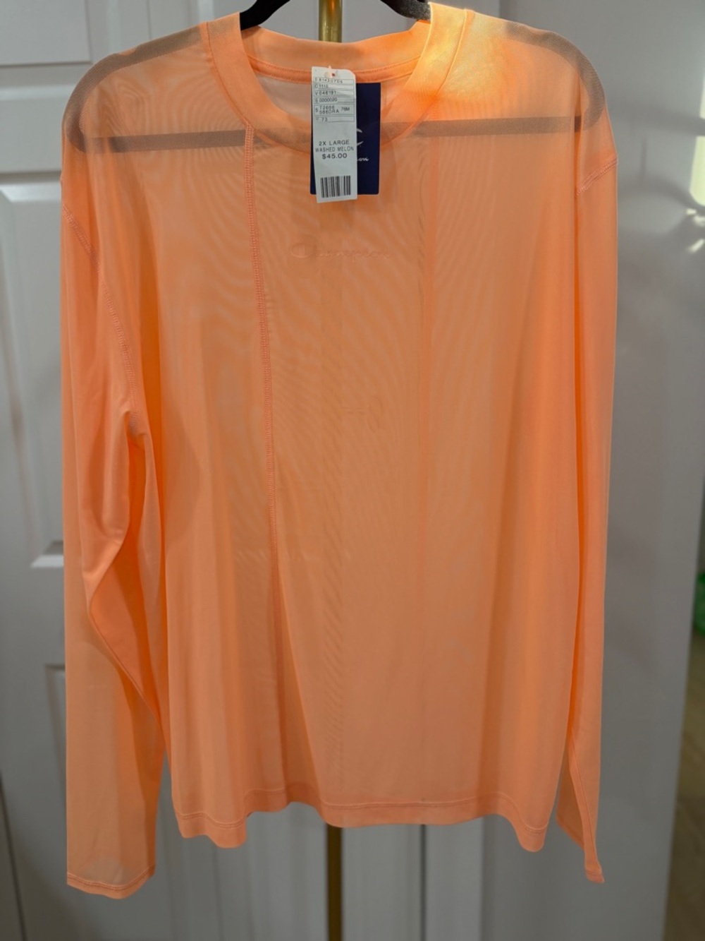 Champion Washed Melon Long Sleeve Top - Peach/Coral